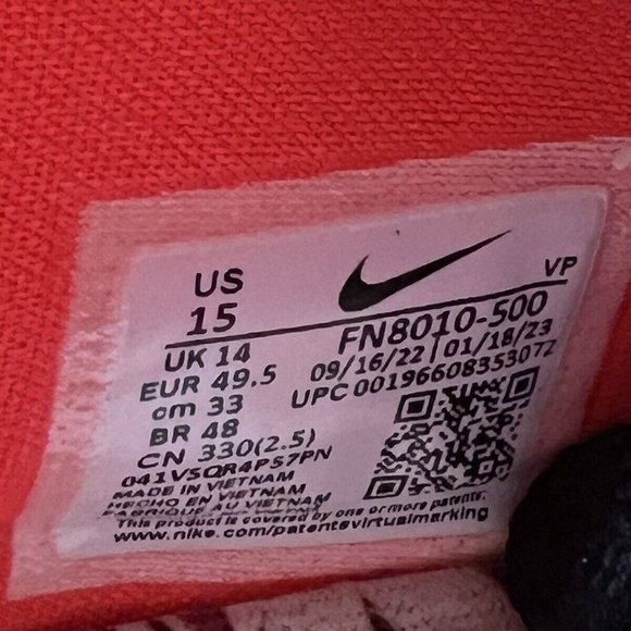 NEW SZ 15 Men\'s Nike KD 15 NRG \'What The\' Basketball Shoes Grape Pin: FN8010-500 main image 6
